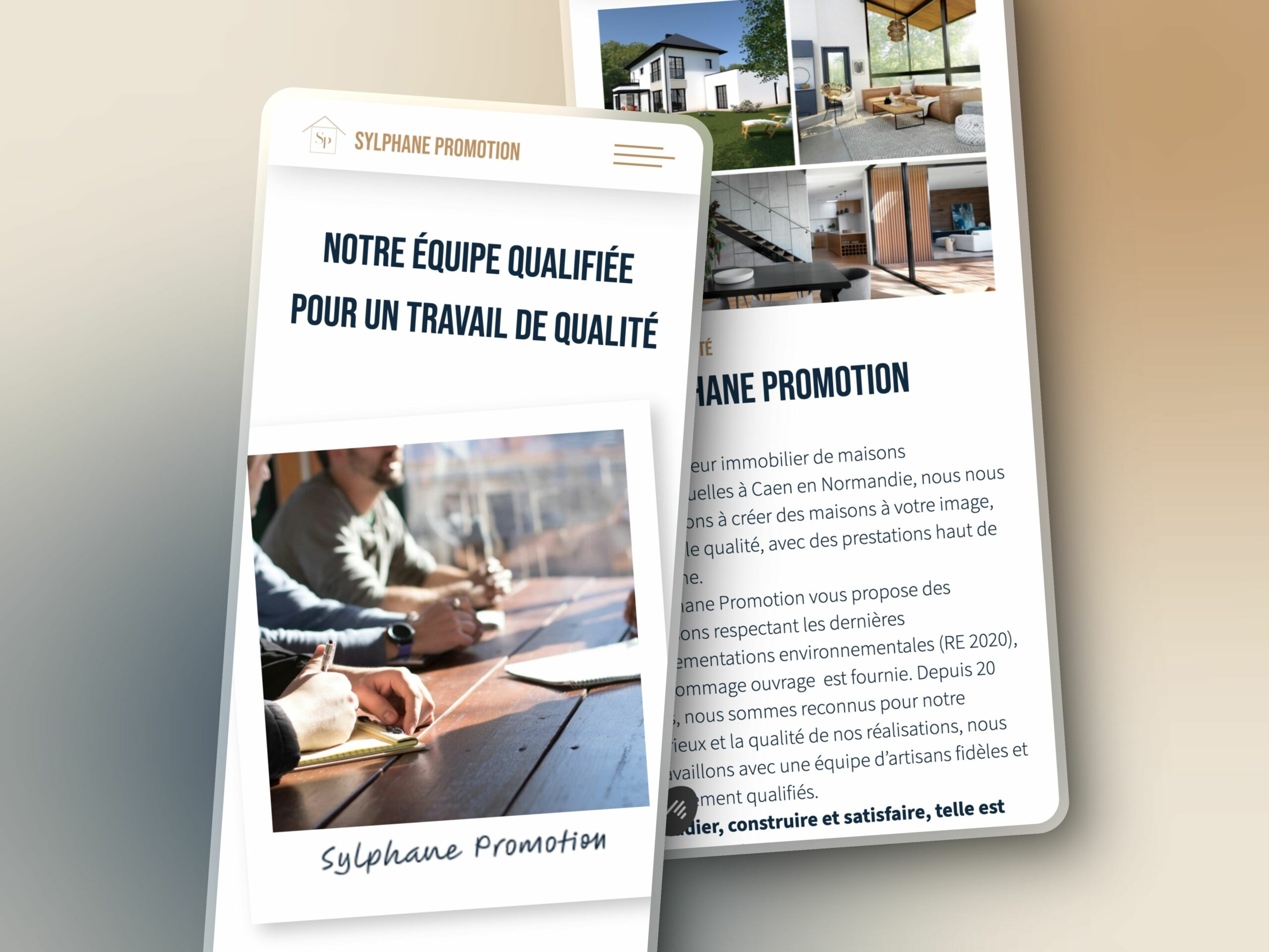 Maquette mobile de Sylphane Promotion